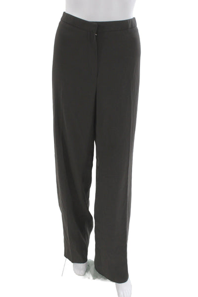 S Max Mara Unisex Dark Gray Dress Pants Hook & Eye Size 12