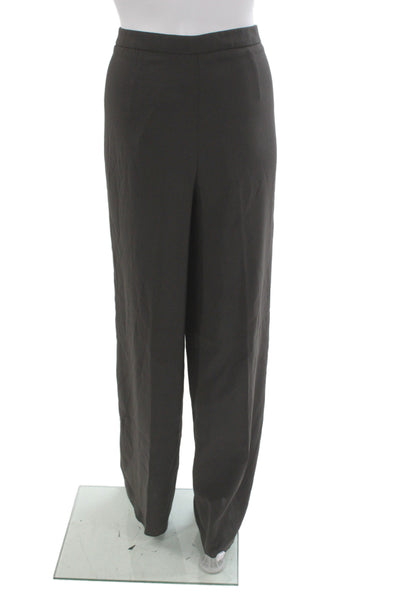 S Max Mara Unisex Dark Gray Dress Pants Hook & Eye Size 12