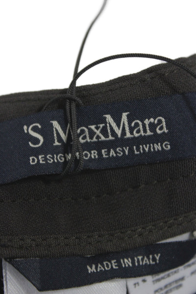 S Max Mara Unisex Dark Gray Dress Pants Hook & Eye Size 12