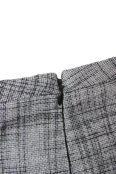 Tahari Women Straight Pencil Skirt Dark Gray Cotton Blend Plus Size 14
