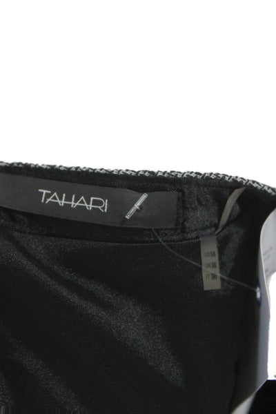 Tahari Women Straight Pencil Skirt Dark Gray Cotton Blend Plus Size 14
