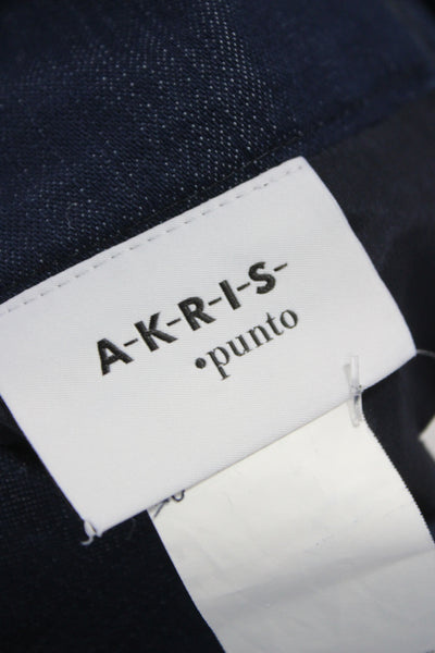 Akris Punto Womens Straight Pencil Skirt Dark Blue Size 14