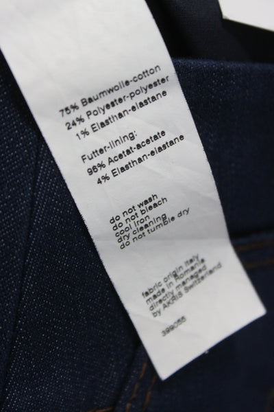 Akris Punto Womens Straight Pencil Skirt Dark Blue Size 14