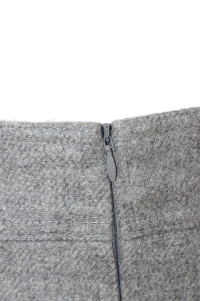 Akris Punto Womens A-Line Wool Polyester Gray Skirt Size 16