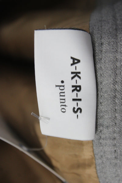 Akris Punto Womens A-Line Wool Polyester Gray Skirt Size 16