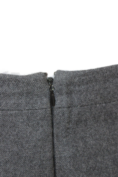 J Crew Women Straight Pencil Skirt Dark Gray Cotton Solid Size L