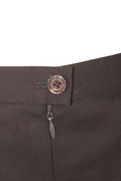 Escada Margaretha Ley Womens Knee Length Straight Pencil Skirt Brown Size 40
