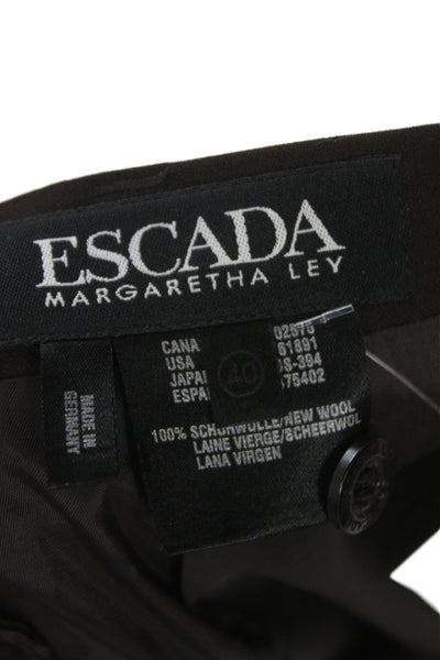 Escada Margaretha Ley Womens Knee Length Straight Pencil Skirt Brown Size 40