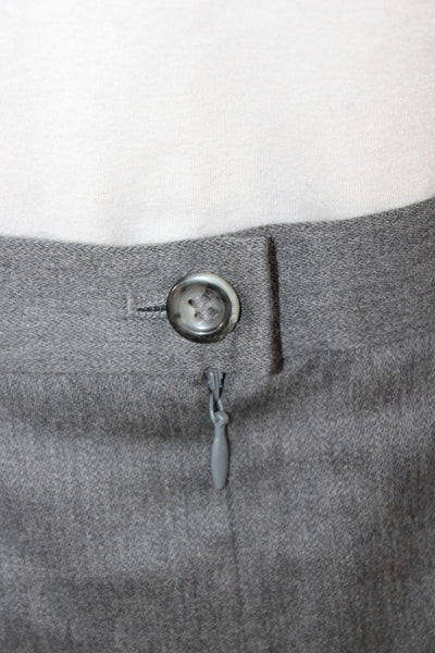 Escada Margaretha Ley Womens Dark Gray Wool Pencil Skirt Size 40