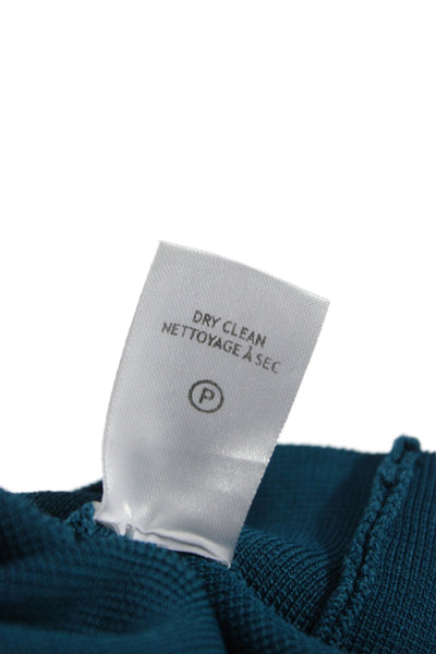 A.L.C. Women Cropped Blue Square Neck Tank Rayon Blend Size M