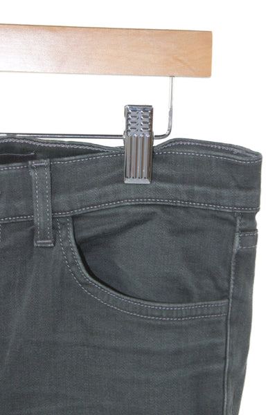 J Brand Unisex Skinny Jeans Dark Gray Mid Rise Designer Size 28
