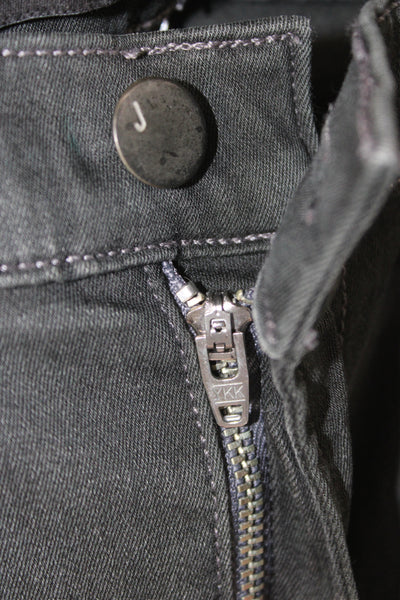 J Brand Unisex Skinny Jeans Dark Gray Mid Rise Designer Size 28