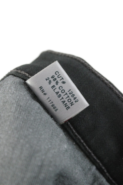 J Brand Unisex Skinny Jeans Dark Gray Mid Rise Designer Size 28