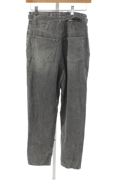 Pinko Women Paperbag Pants Gray Cotton Fall Size M