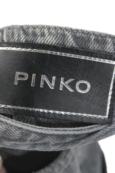 Pinko Women Paperbag Pants Gray Cotton Fall Size M
