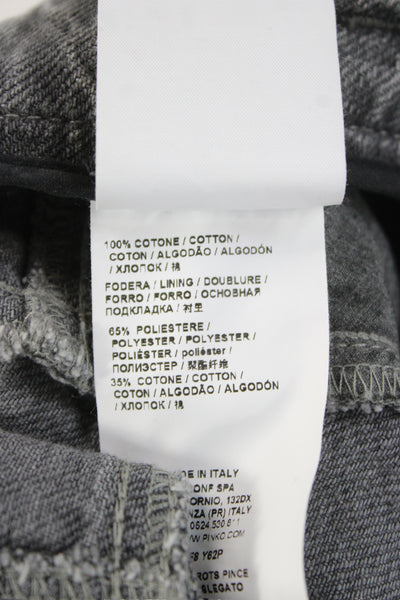 Pinko Women Paperbag Pants Gray Cotton Fall Size M