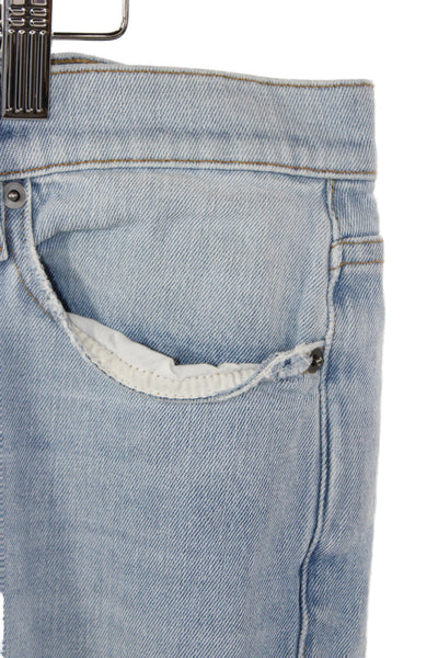 Frame Denim Men Straight Jeans Light Blue Mid Rise 30in Size 33