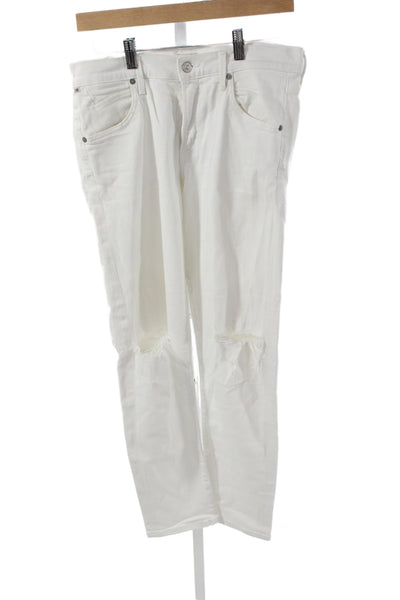 Citizens of Humanity Women Boyfriend White Jeans Size 28