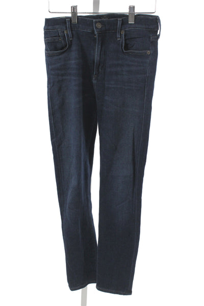 Citizens of Humanity Womens Skinny Jeans Dark Blue Mid Rise Button Size 27