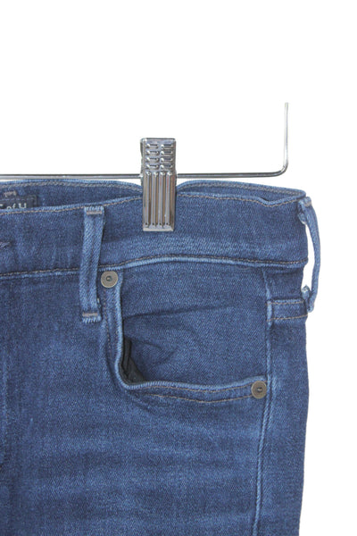 Citizens of Humanity Womens Skinny Jeans Dark Blue Mid Rise Button Size 27