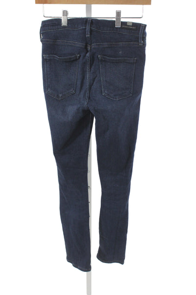 Citizens of Humanity Womens Skinny Jeans Dark Blue Mid Rise Button Size 27