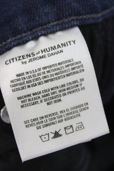 Citizens of Humanity Womens Skinny Jeans Dark Blue Mid Rise Button Size 27