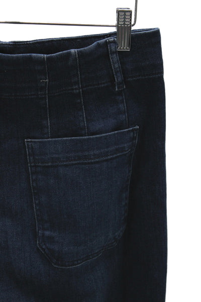 Pilcro Anthropologie Womens Cropped Wide Leg Jeans Dark Blue Size 29