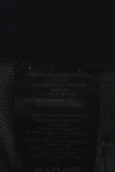 Pilcro Anthropologie Womens Cropped Wide Leg Jeans Dark Blue Size 29