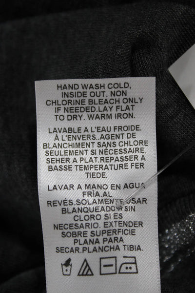 Velvet by Graham & Spencer Womens Basic Short Sleeve Crew Tee Dark Gray Size S