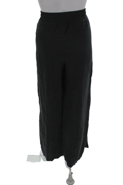 Bella Dahl Womens Black Linen Drawstring Pants Solid Beach Spring Size S