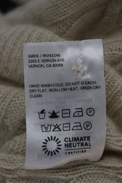 Reformation Unisex Cardigan Beige V Neck Button Long Sleeve Size XS