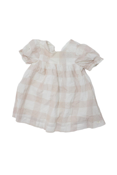 Tartine et Chocolat Girls Short Sleeves Embroidered Sun Dress Pink Size 18M