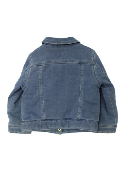 Chloe Girls Collared Long Sleeves Medium Wash Denim Jacket Size 18M