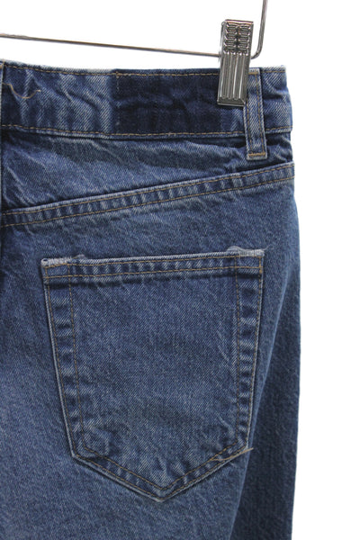 Zara Women Mom Straight Jeans Blue High Waist Size 2