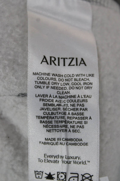 Aritzia Unisex Gray Cotton Sweat Shorts Solid Spring Size L