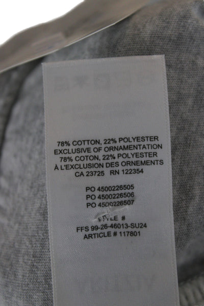 Aritzia Unisex Gray Cotton Sweat Shorts Solid Spring Size L