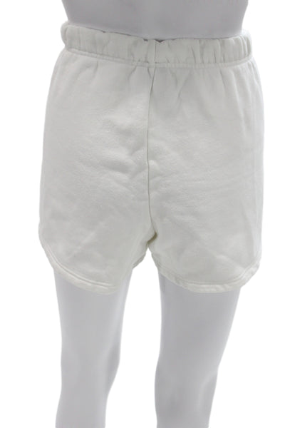 TNA Unisex White Sweat Shorts 78% Cotton 22% Polyester Size L