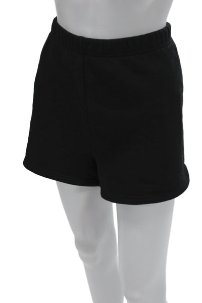 TNA Unisex Sweat Shorts Black Cotton Blend Size L