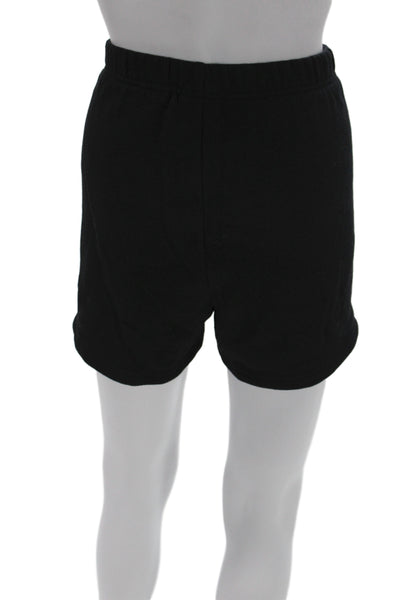 TNA Unisex Sweat Shorts Black Cotton Blend Size L