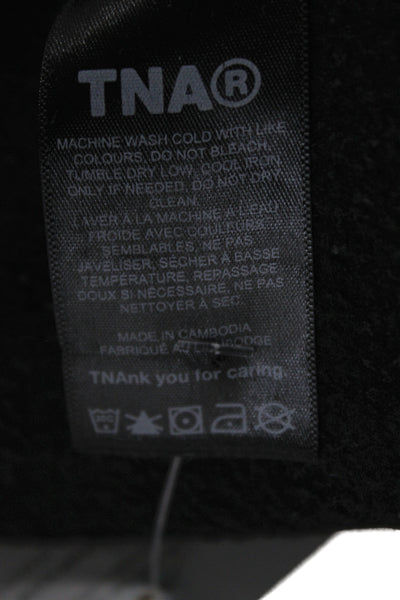 TNA Unisex Sweat Shorts Black Cotton Blend Size L