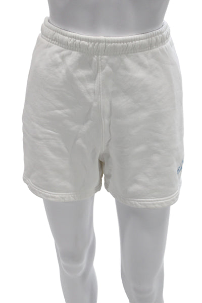 Madhappy Unisex Sweat Shorts White Cotton Solid Designer Spring Size L