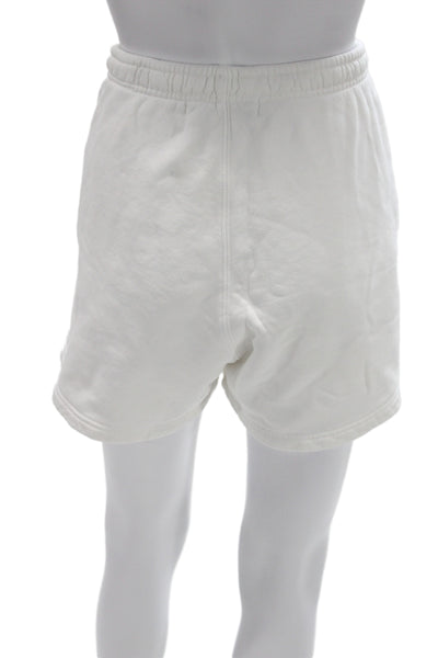 Madhappy Unisex Sweat Shorts White Cotton Solid Designer Spring Size L