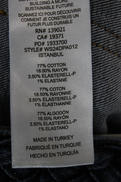 Frame Womens Straight High Rise Dark Blue Jeans Size 24