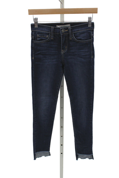 Flying Monkey Womens Ankle Skinny Jeans Dark Blue High Rise Size 24