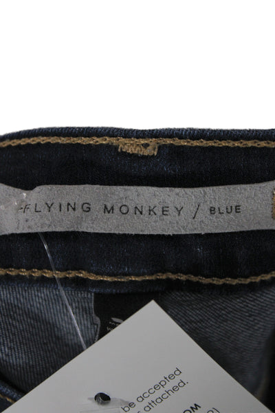 Flying Monkey Womens Ankle Skinny Jeans Dark Blue High Rise Size 24