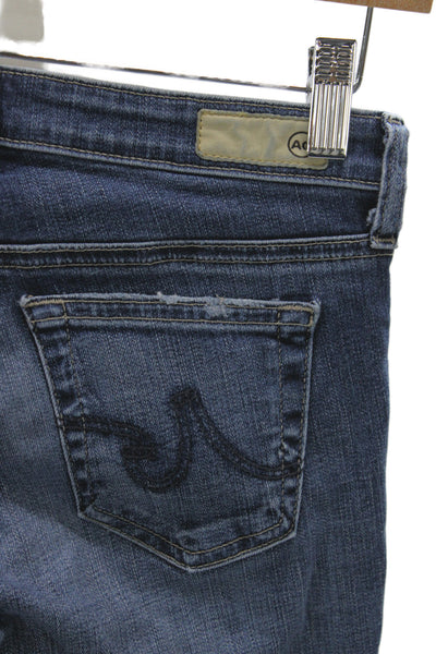 AG Adriano Goldschmied Women Skinny Ankle Jeans Dark Blue High Rise Size 24