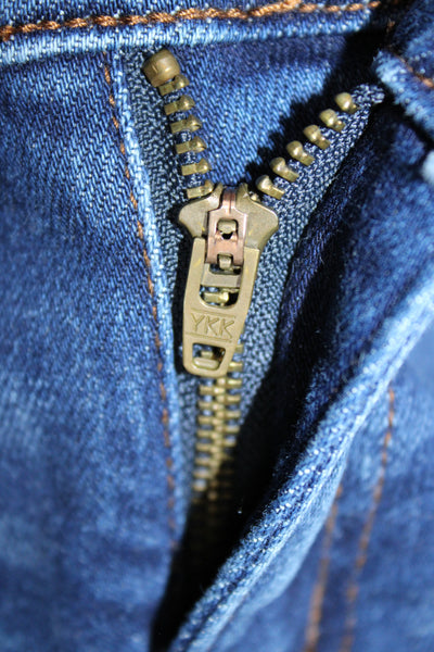 Flying Monkey Womens Cropped Ankle High Rise Dark Blue Jeans Size 24