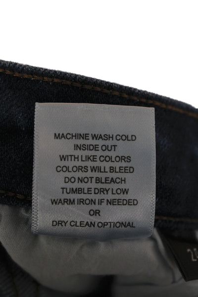 Flying Monkey Womens Cropped Ankle High Rise Dark Blue Jeans Size 24