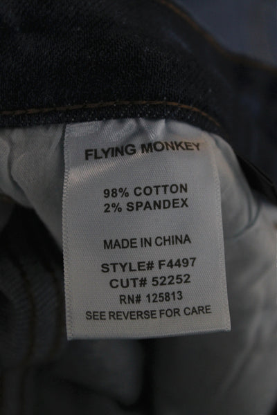 Flying Monkey Womens Cropped Ankle High Rise Dark Blue Jeans Size 24