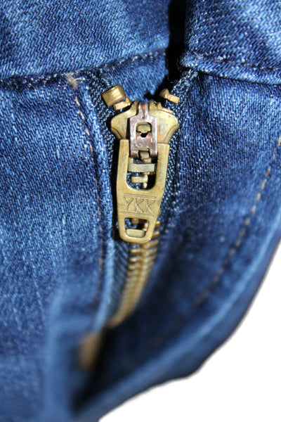 Frame Womens Cropped Flared Dark Blue Jeans Size 24